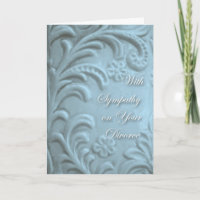 Sympathy on Divorce, Blue Plant Forms, Flowers