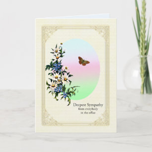 Sympathy on Loss From Us All Flowers and Butterfly Card