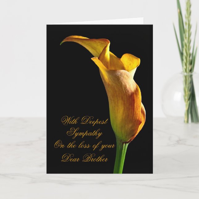 Sympathy on loss of brother card (Front)