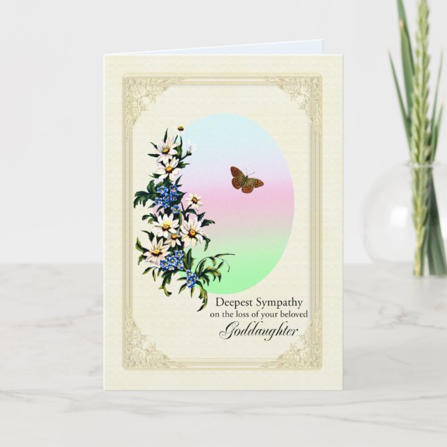 Sympathy on Loss of Goddaughter, Flowers Card (Front)