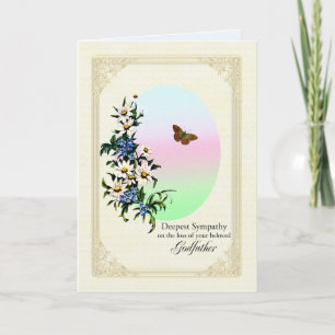 Sympathy on Loss of Godfather, Flowers Card
