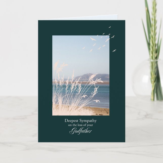 Sympathy on Loss of Godfather, Grasses Card (Front)