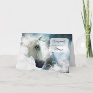 Sympathy on loss of horse with a spirit horse. card