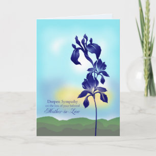 Sympathy on Loss of Mother-in-Law, Purple flowers Card