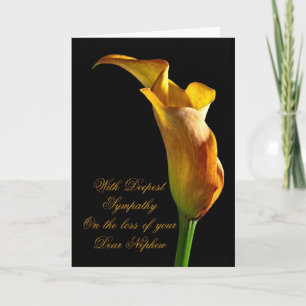 Sympathy on loss of nephew card