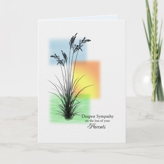 Sympathy on Loss of Parents, Grasses Card (Front)