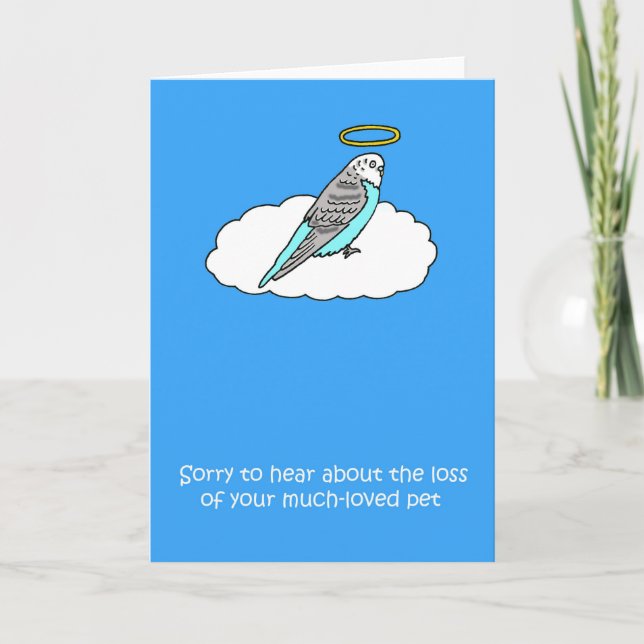 Sympathy on Loss of Pet Bird. Card (Front)