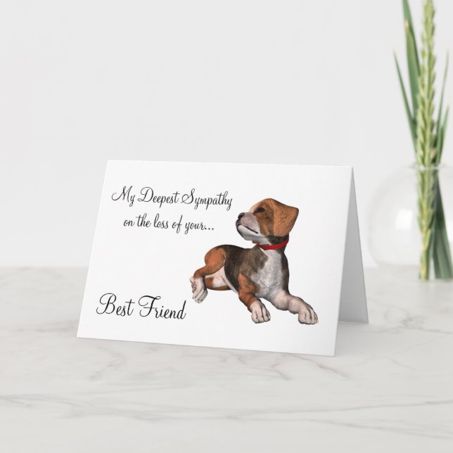 Sympathy on loss of pet-Dog/with poem Card (Front)