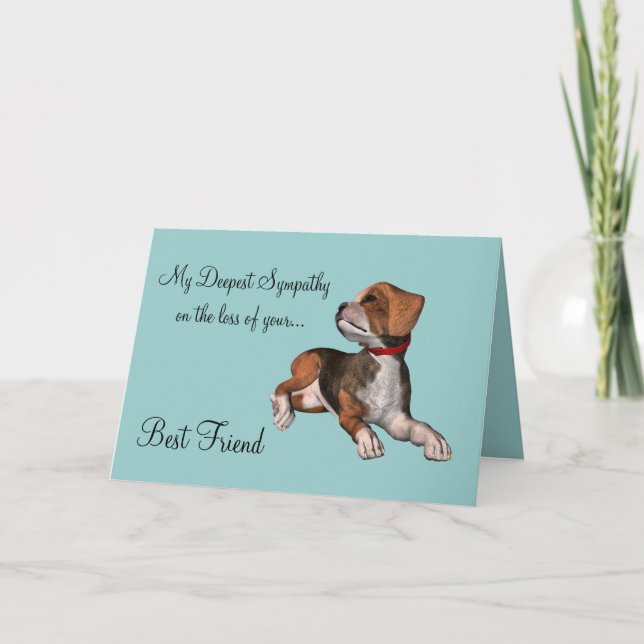 Sympathy on loss of pet-Dog/with poem Card (Front)