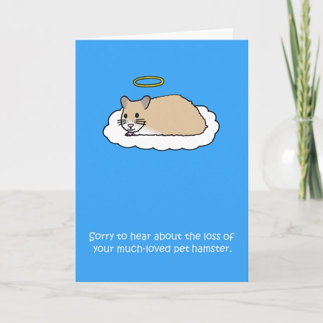 Sympathy on Loss of Pet Hamster Card (Front)