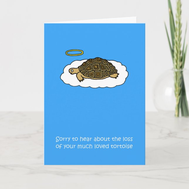 Sympathy on Loss of Pet Tortoise Card (Front)