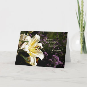 Sympathy on the death of a partner card