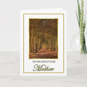 Sympathy on the Loss of Your Mother Pine Path Card