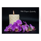 sympathy orchids and butterfly with candle