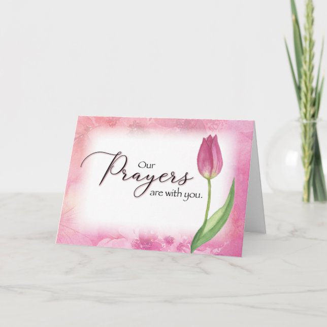Sympathy - Our Prayers are With You Thank You Card (Front)