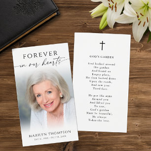 Sympathy Photo God's Garden Prayer Card