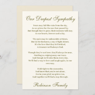 Sympathy Poem Card
