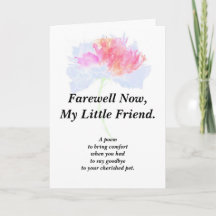 Sympathy Poem Pet Folded Card