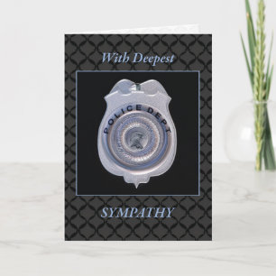 Sympathy Police Badge Law Enforcement Card