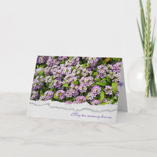 sympathy-purple alyssum garden card