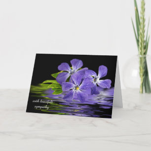 sympathy-purple myrtle reflection card