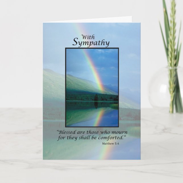 Sympathy Rainbow, Christian Card (Front)
