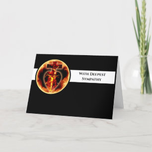 Sympathy Religious Catholic Crucifix Holy Trinity Thank You Card