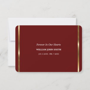 Sympathy Religious Gold Cross THANK YOU card