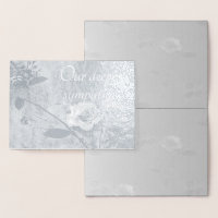 Sympathy Rose Silver Foil Card