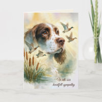 Sympathy Springer Spaniel Dog With Cattails