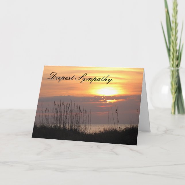 Sympathy Sunset Sea Card (Front)