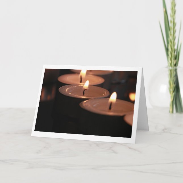 Sympathy Tealight Candle Card (Front)
