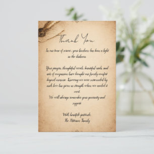 Sympathy Template Funeral Thank You Card
