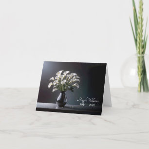 Sympathy Thank You Calla Lily Bouquet Card