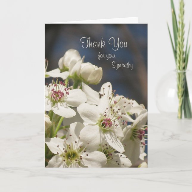 Sympathy Thank You Card -- Spring Blossoms (Front)