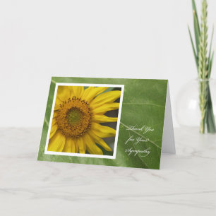 Sympathy Thank You Card -- Sunflower Thank You