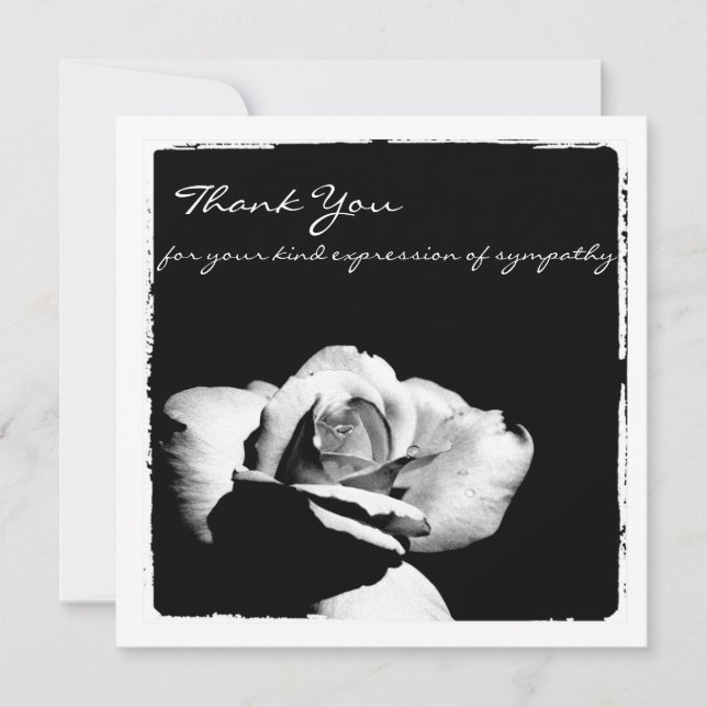 Sympathy Thank You Flat Photo Card (Front)