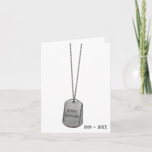 Sympathy Thank You From Family Military Dog Tags