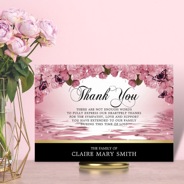 Sympathy Thank You Funeral Butterfly Floral (Creator Uploaded)