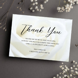Sympathy Thank You Funeral Floral Bereavement Card