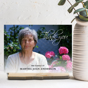 Sympathy THANK YOU Funeral Service   add PHOTO Card