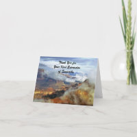 Sympathy Thank You, Grand Canyon Clouds Note