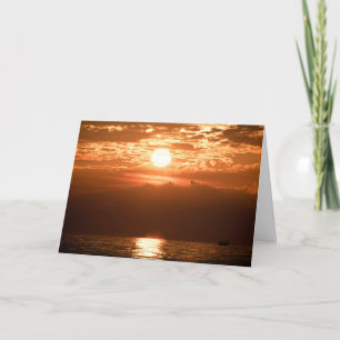 Sympathy Thank You Lake Michigan Sunset Card