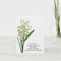 Sympathy Thank You Lily of the Valley