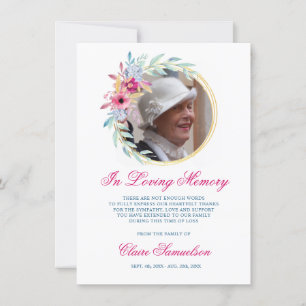 Sympathy Thank You Memorial Floral Wreath PHOTO