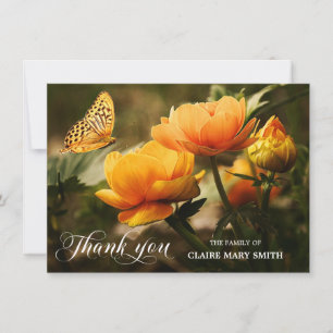 Sympathy THANK YOU Memorial Funeral PHOTO Card