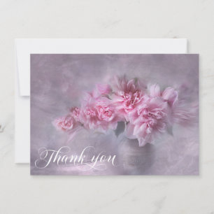 Sympathy THANK YOU Memorial Pink Peonies Vase