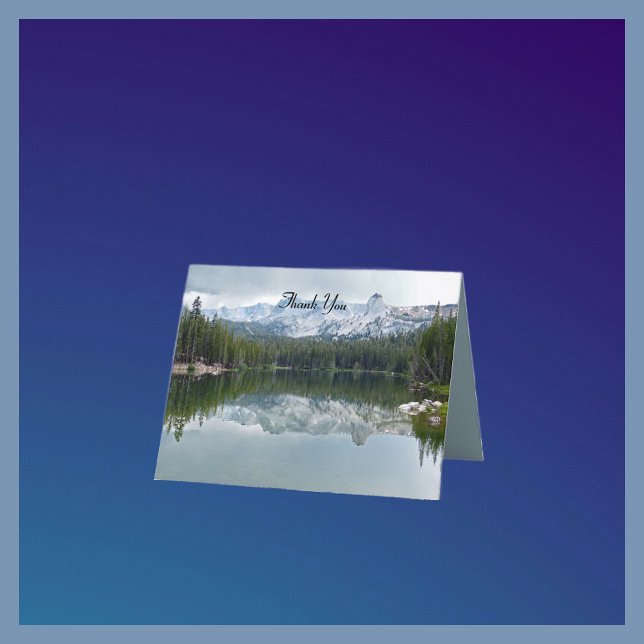Sympathy Thank You Mountain Lake Reflection Note Card (Creator Uploaded)