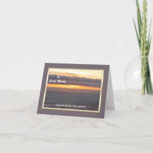 Sympathy Thank You Note Card  -- Custom Front