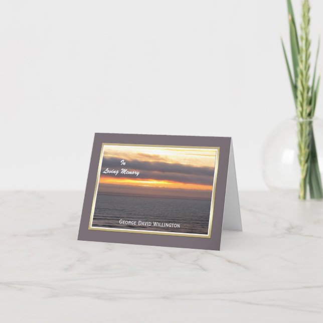 Sympathy Thank You Note Card  -- Custom Front (Front)